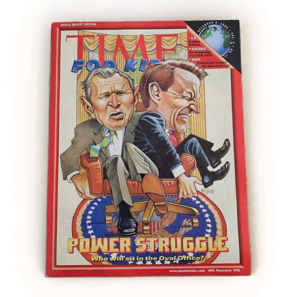 Y2K Time For Kids Special 2000 Presidential Election Issue Al Gore & George Bush